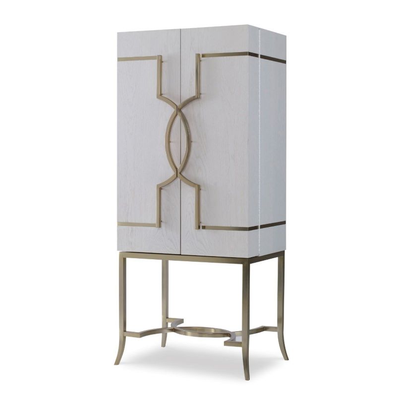 Ambella Home Blake Bar Cabinet in Ivory Stain 07284-820-001