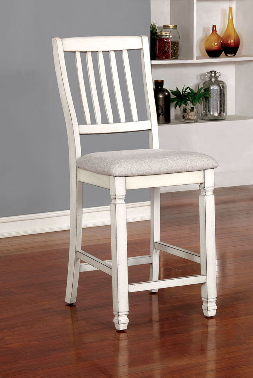 Kaliyah – Counter Height Chair (Set of 2) – Antique White