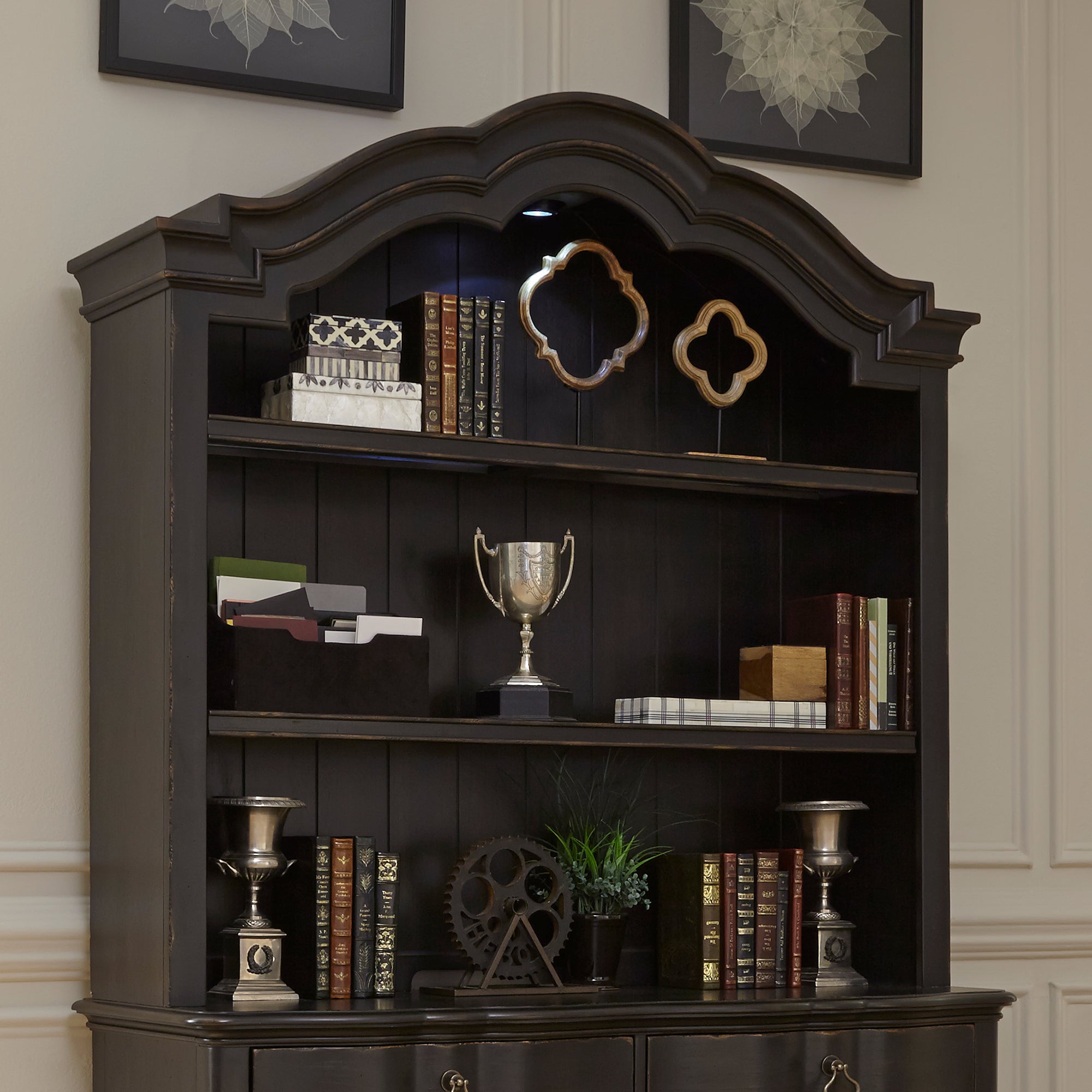 Liberty Furniture Chesapeake – Credenza Hutch – Black