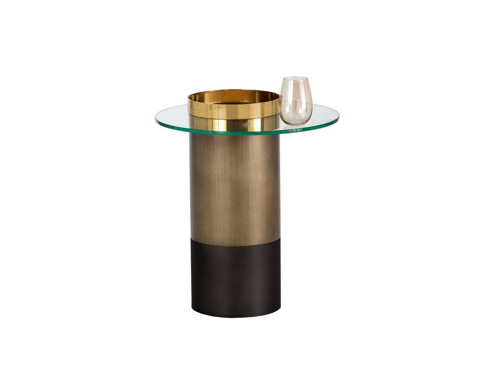 SUNPAN Haru End Table in Clear/Gold 103033  CODE:UNIV20 for 20% Off