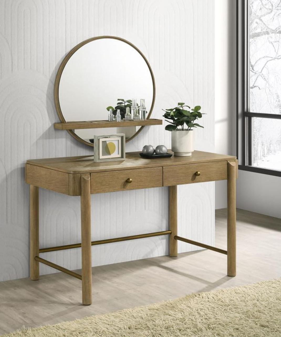 Arini – 2 Piece Makeup Vanity Table And Mirror Set