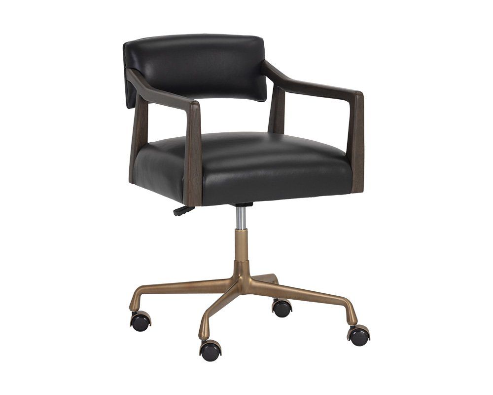 SUNPAN Keagan Office Chair in Cortina Black/Bronze 106085  CODE:UNIV20 for 20% Off