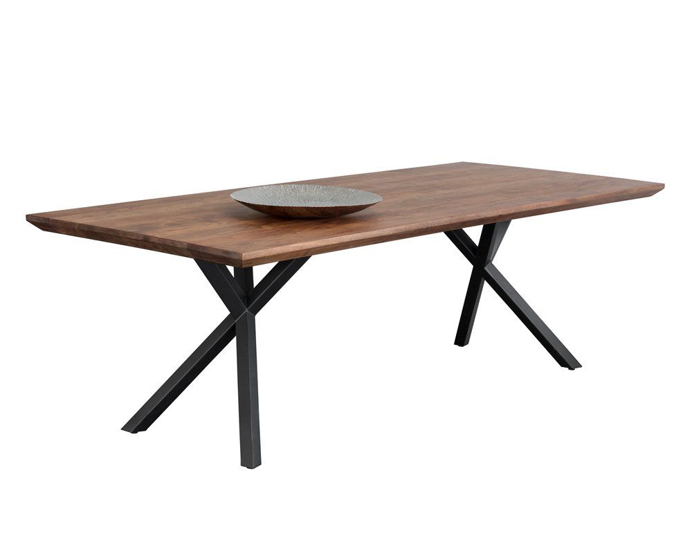 SUNPAN Lark 94″ Dining Table in Acacia/Black 106130  CODE:UNIV20 for 20% Off