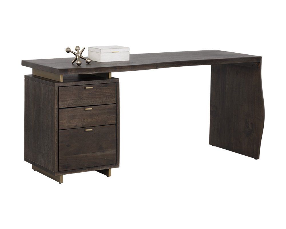 SUNPAN Lewis Desk in Dark Brown 107009  CODE:UNIV20 for 20% Off