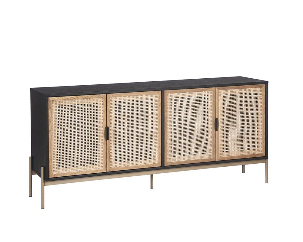 SUNPAN Artezia Avida Large Sideboard in Black/Gold 108075 CLOSEOUT  CODE:UNIV20 for 20% Off