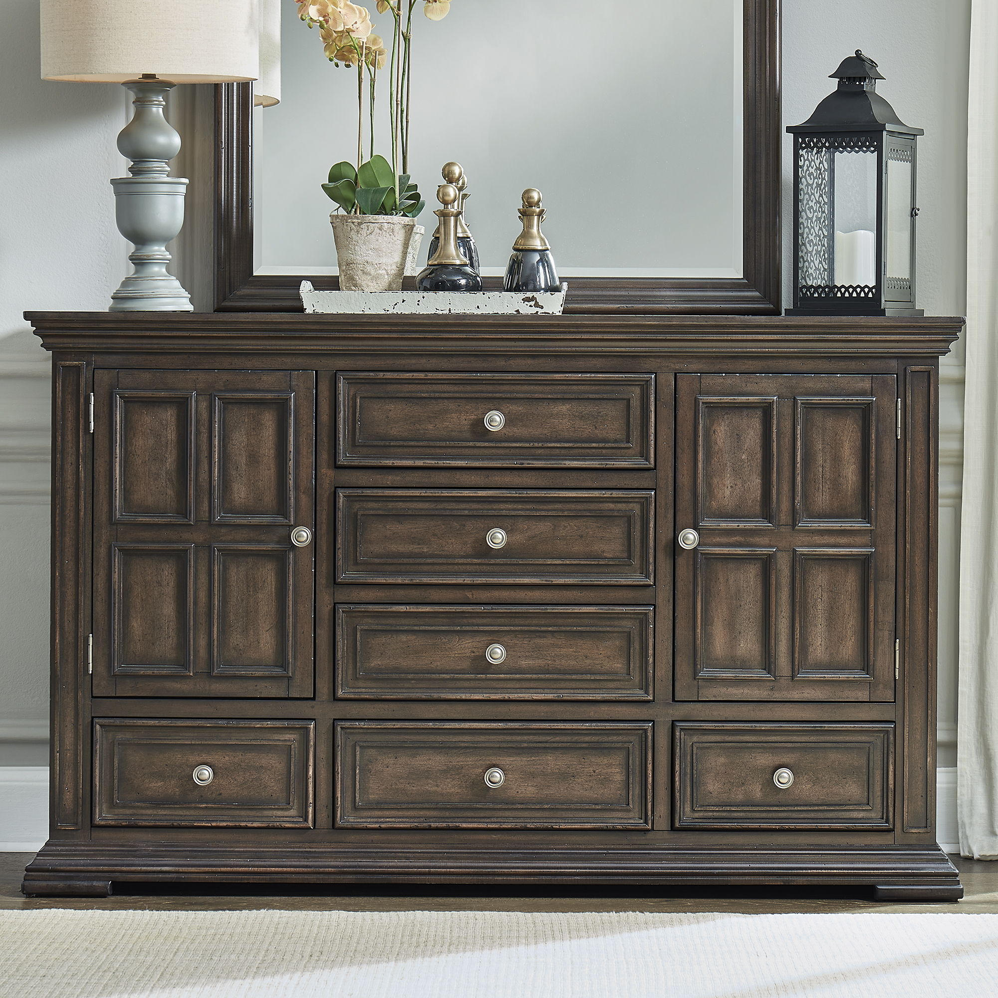 Liberty Furniture Big Valley – 2 Door 6 Drawer Dresser – Light Brown