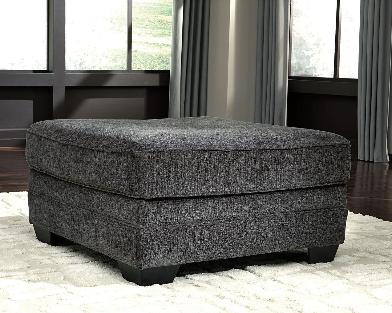 Ashley Tracling Oversized Accent Ottoman – Slate