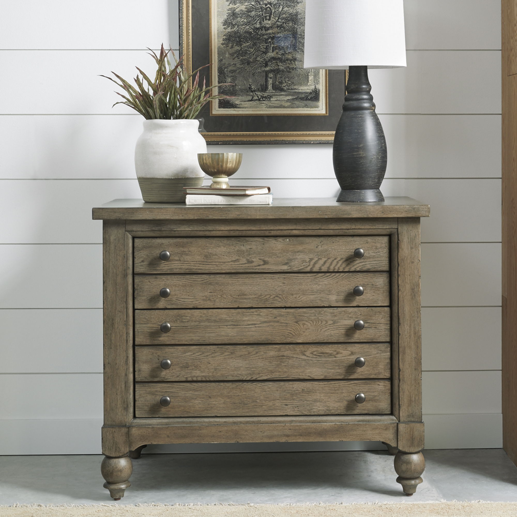 Liberty Furniture Americana Farmhouse – Lateral File Cabinet – Light Brown