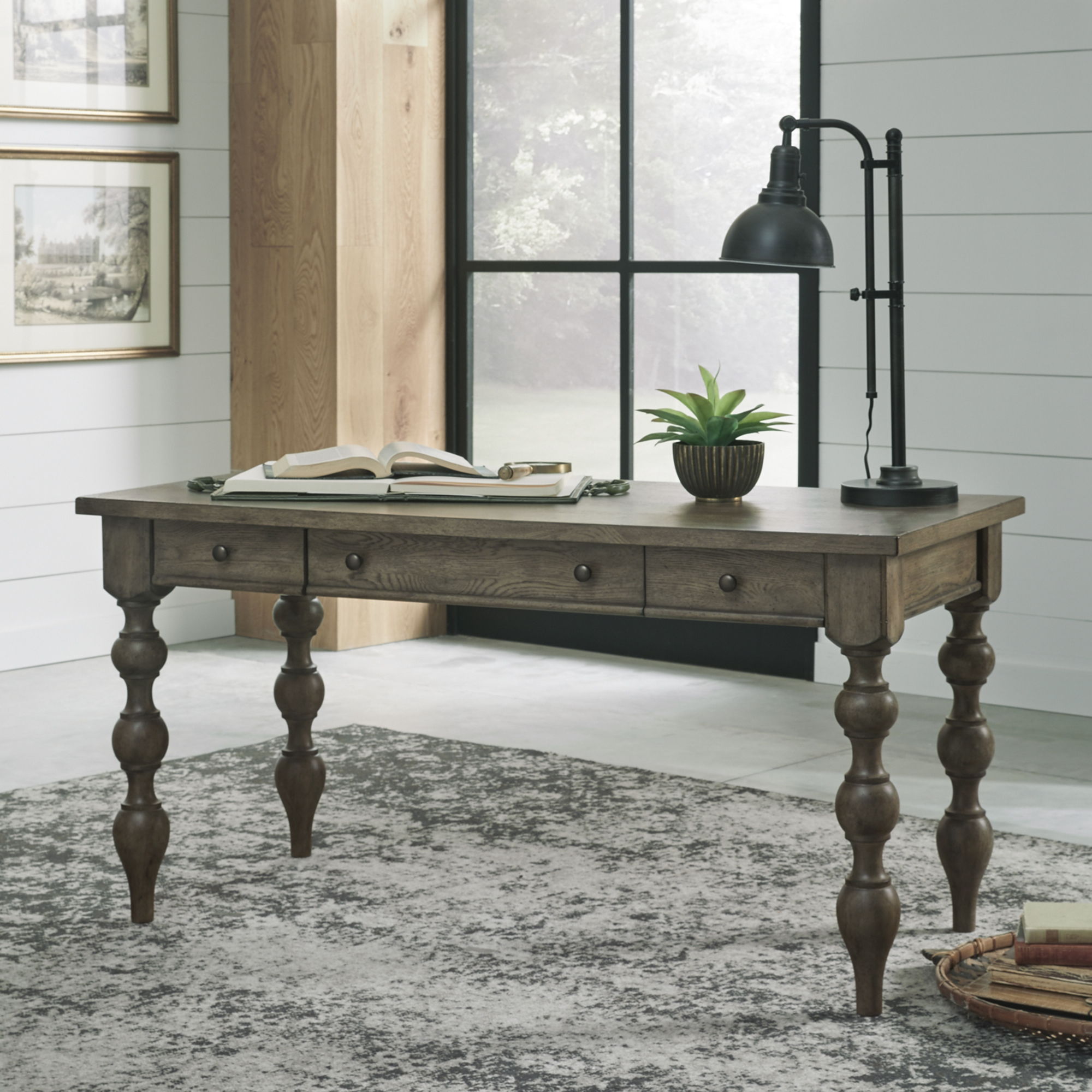 Liberty Furniture Americana Farmhouse – Writing Desk – Light Brown