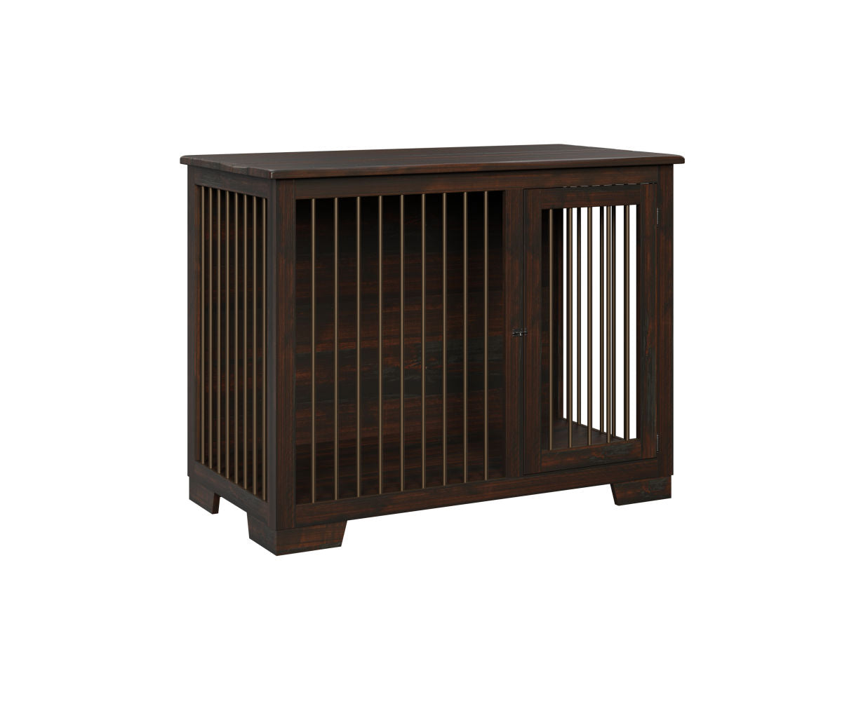 Frog Pond Large Hinged Door Dog Crate Roughsawn Brown Maple: OCS Rich Tobacco