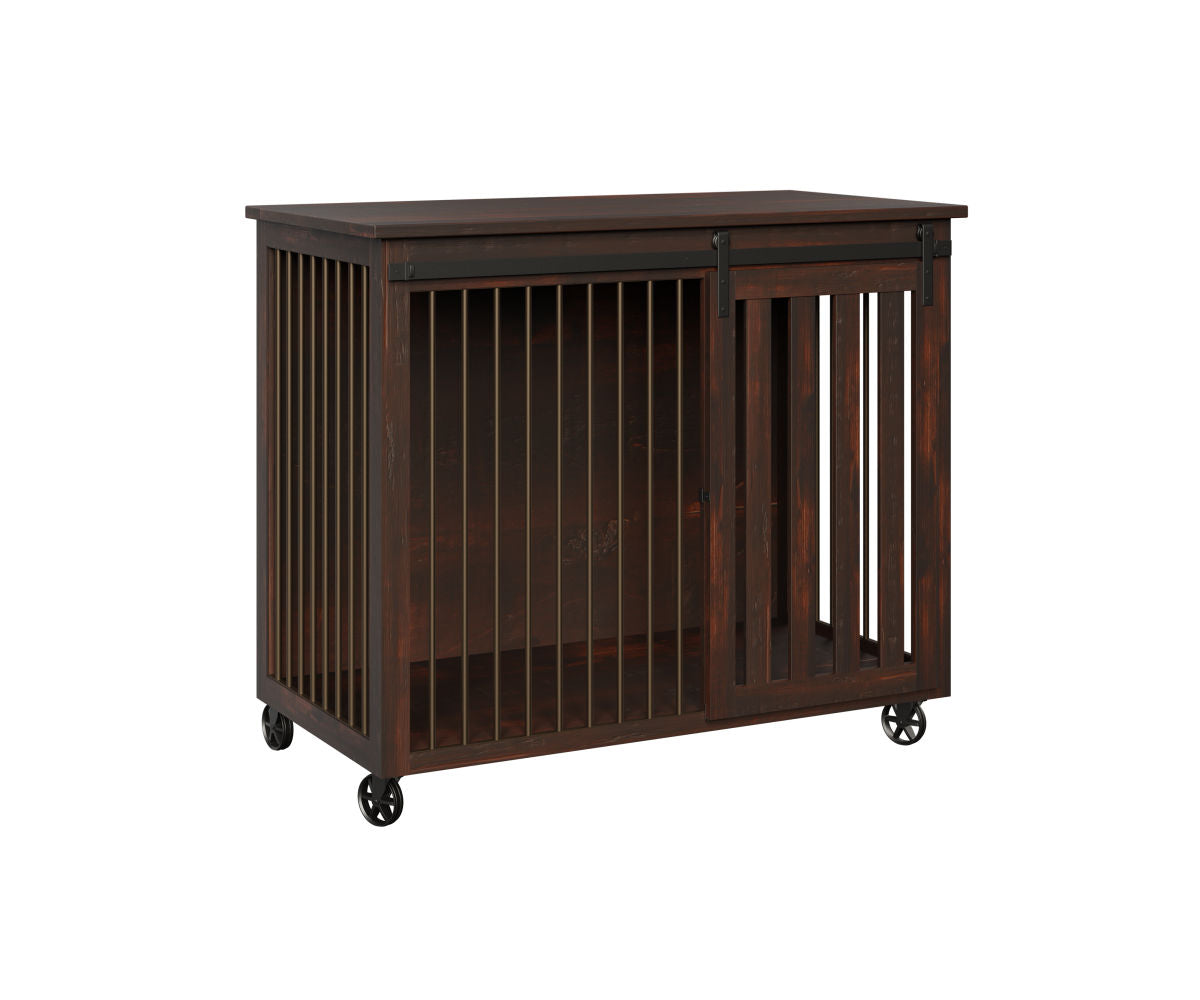 Frog Pond Large Barn Door Dog Crate Roughsawn Brown Maple: OCS Coffee