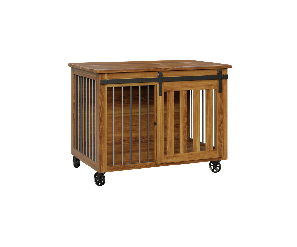 Frog Pond Medium Barn Door Dog Crate Brown Maple: OCS Seely