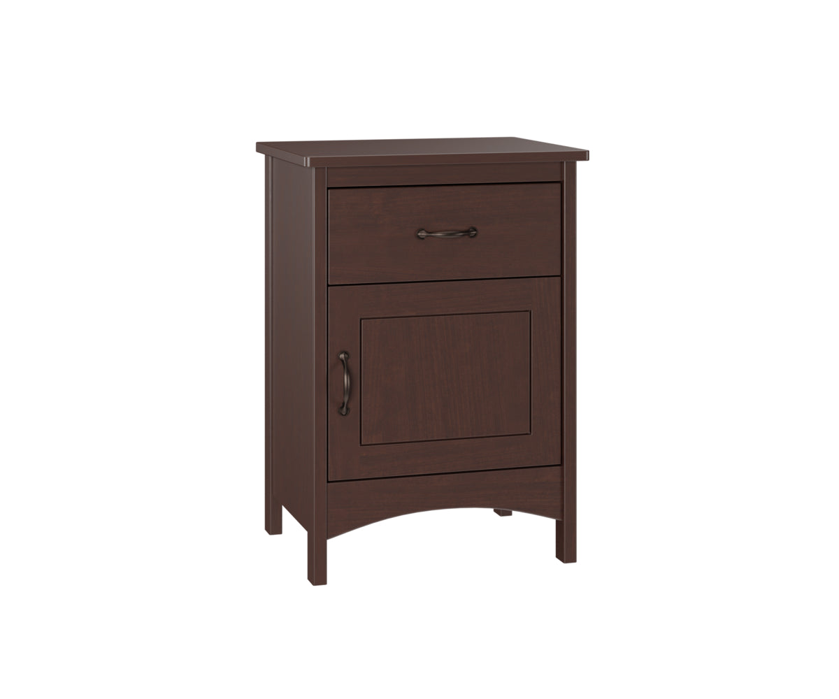 Weaver Kraft Furnishings Metro Single Drawer Nightstand Brown Maple: Gardeners Soil