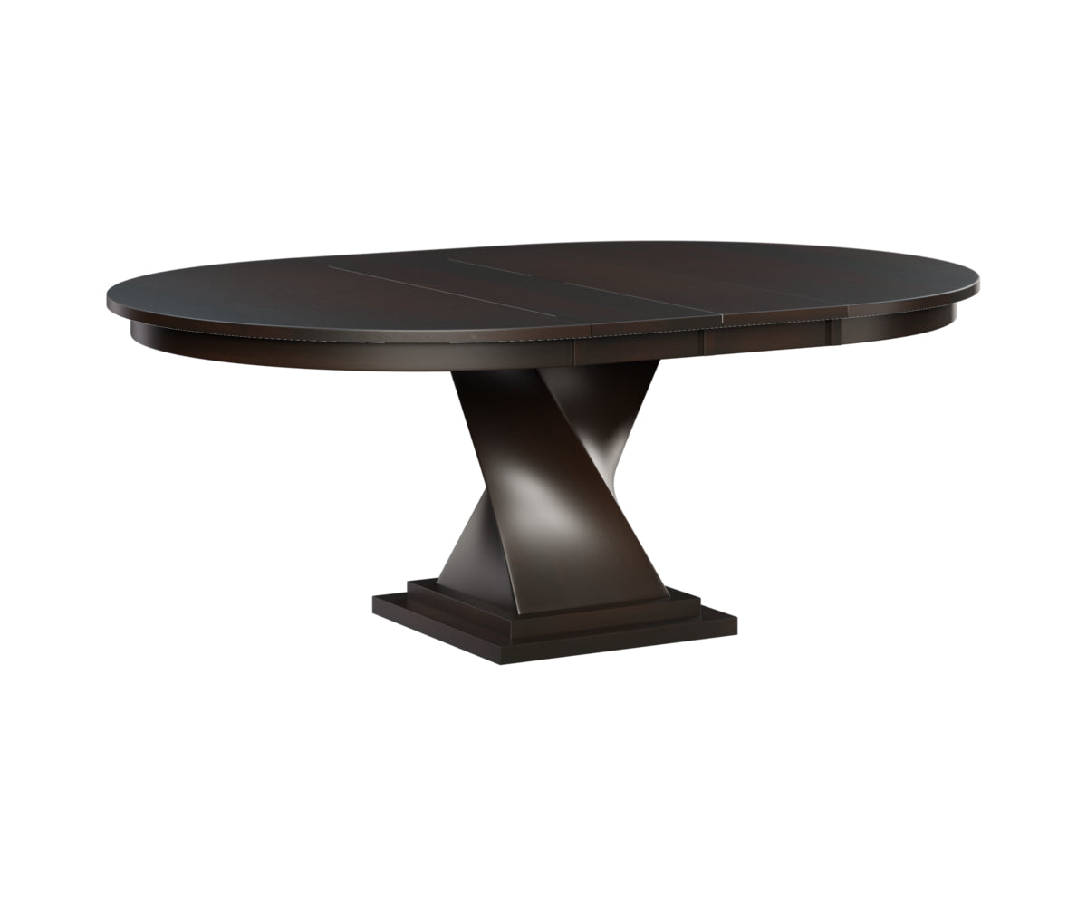 West Point Woodworking Lexington Single Pedestal Table Quick Ship: Brown Maple – OCS Onyx