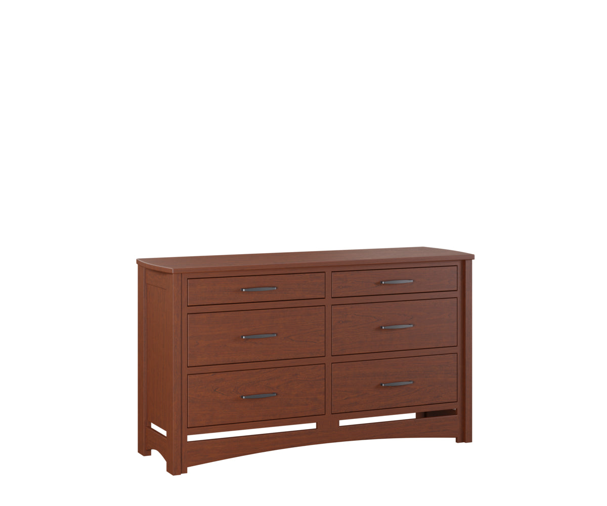 Country Value Woodworks Homestead Triple Dresser – Rustic Cherry: OCS Michaels Cherry, Add Mirror Cherry