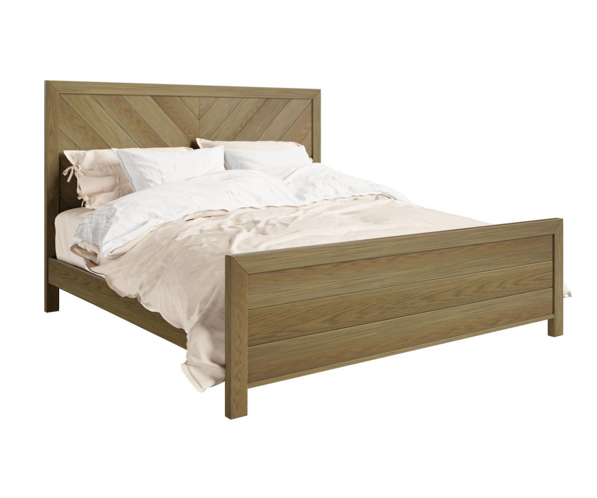 Genuine Oak Designs Herrington Bed White Oak: 87-360