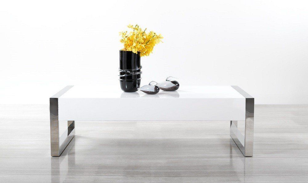 J&M Furniture Modern Coffee Table in White High Gloss