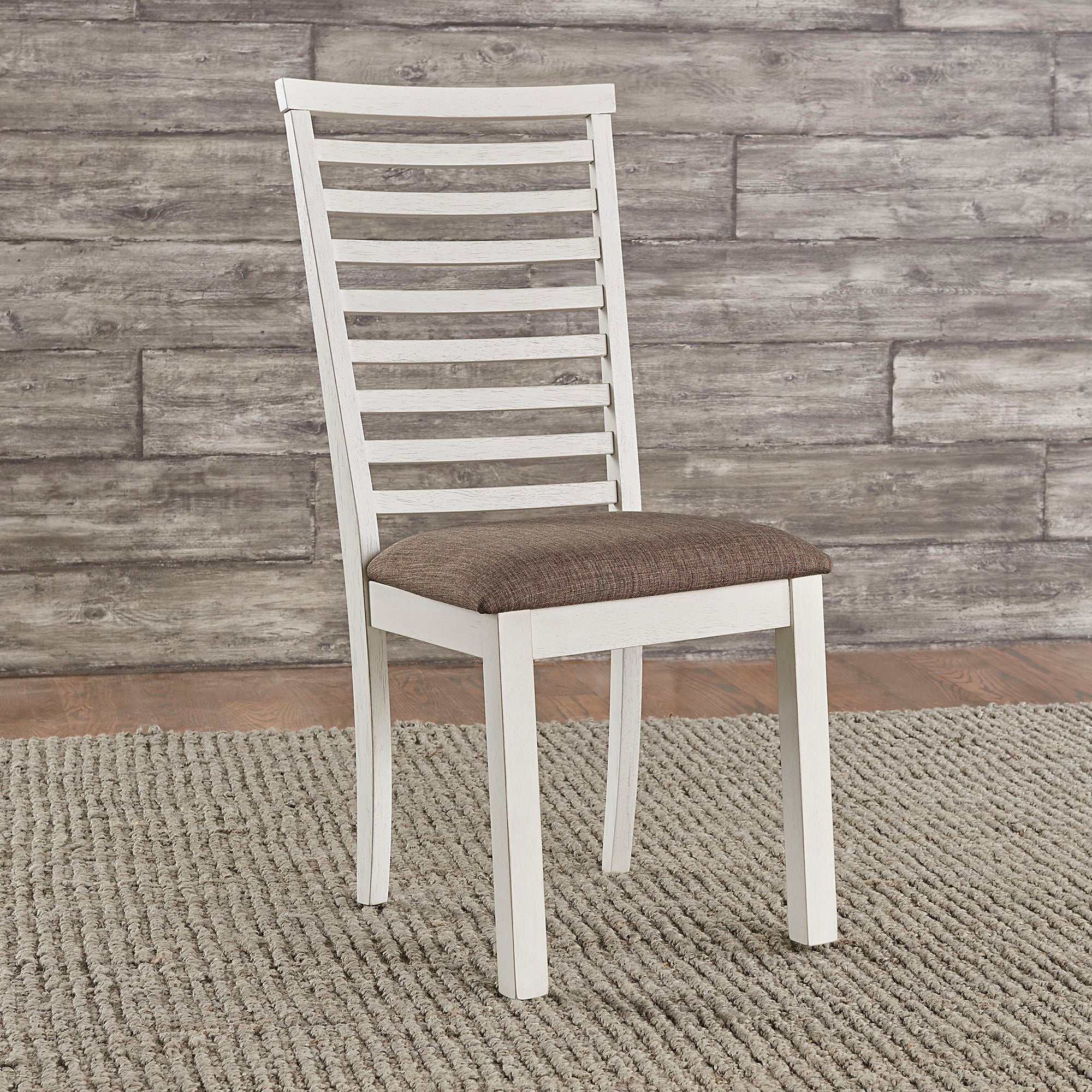 Liberty Furniture Brook Bay – Upholstered Ladder Back Side Chair – White