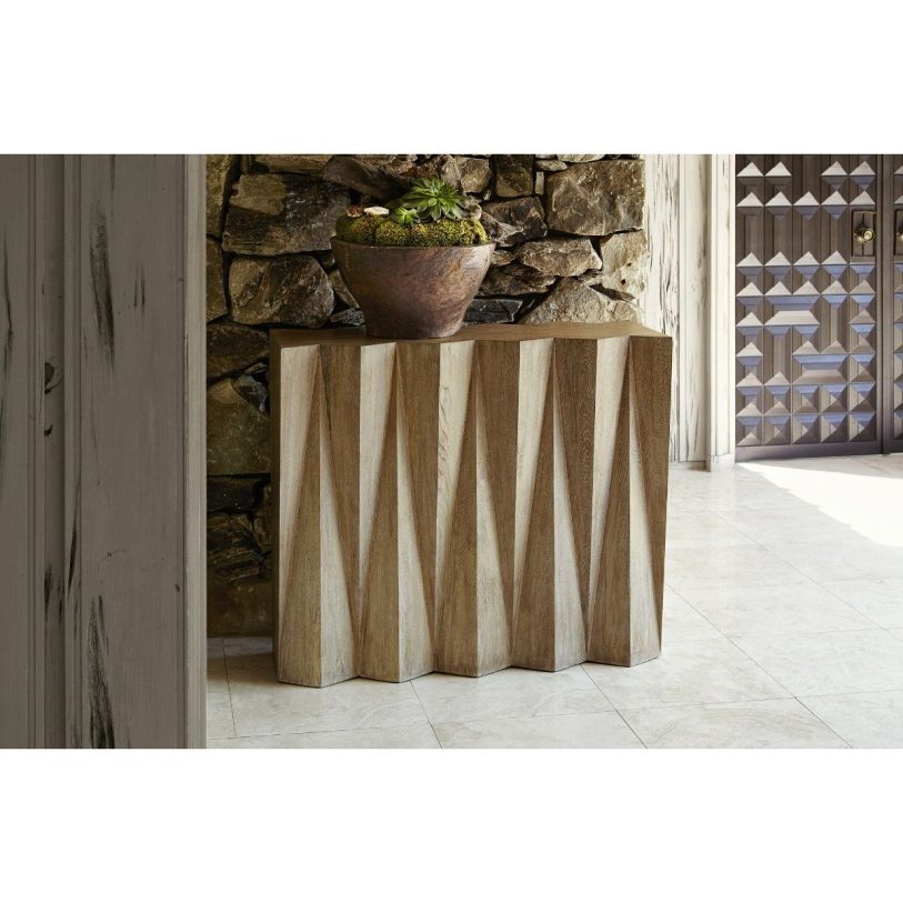 Ambella Home Accordion Console Table in White Oak 12576-850-001