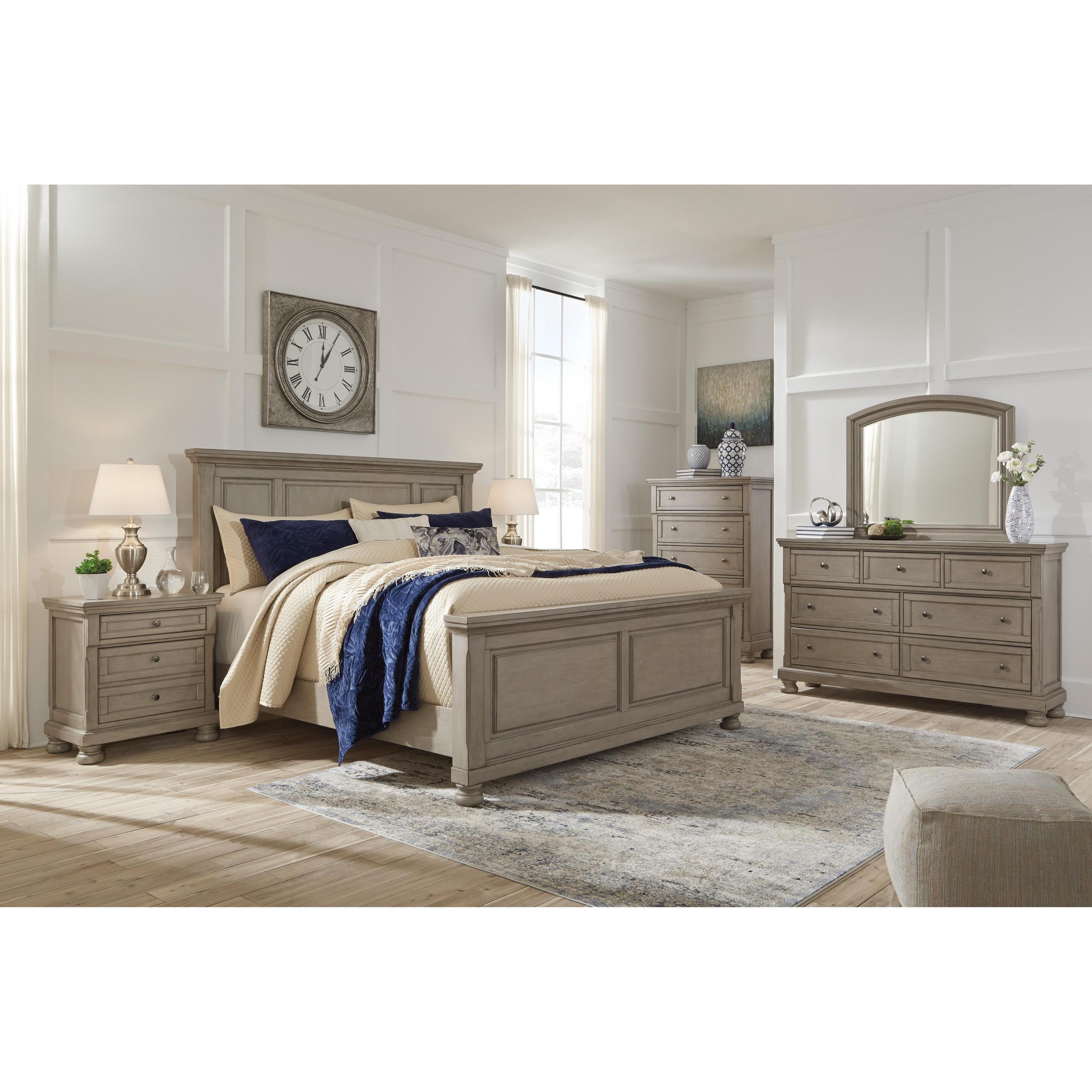 Signature Design by Ashley Lettner B733B40 6 pc King Panel Bedroom Set