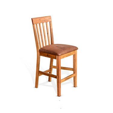 Sunny Designs Sedona Slatback Barstool (Set of 2) in Rustic Oak 1854RO2-CT