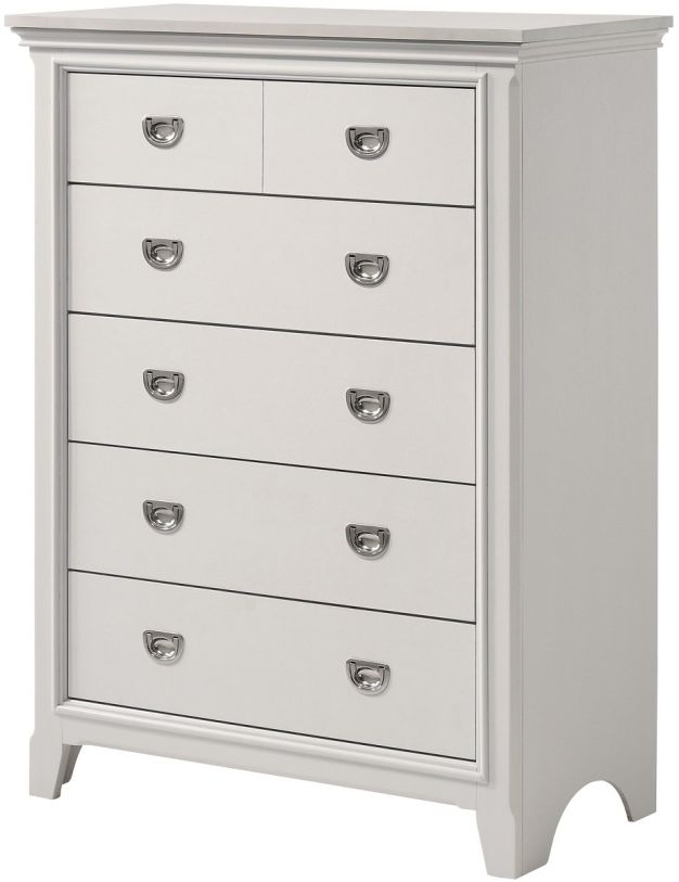 Bernards Grey Meadow 6 Drawer Chest in Grey 200-150