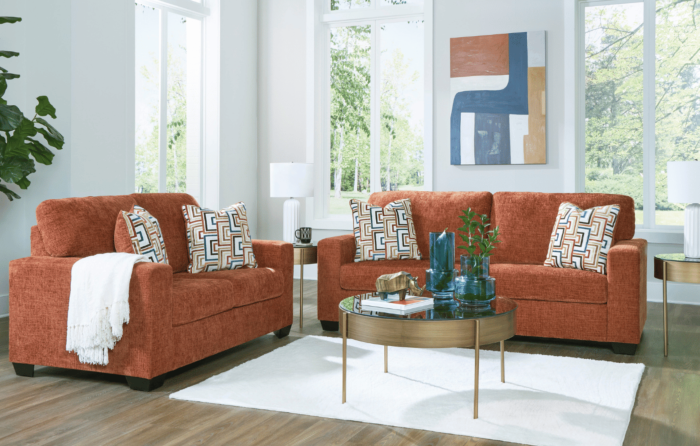 Aviemore Spice Sofa and Loveseat Set (38-35)