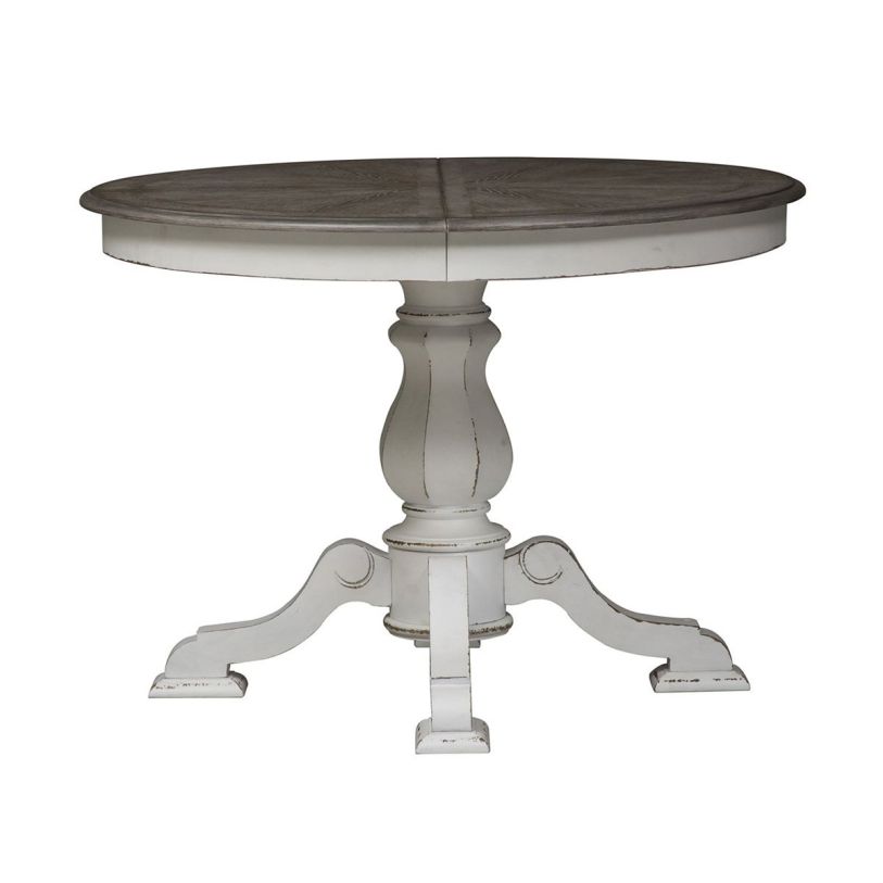 Emma Mason Signature Paxson Round/Oval Pedestal Table in Antique White