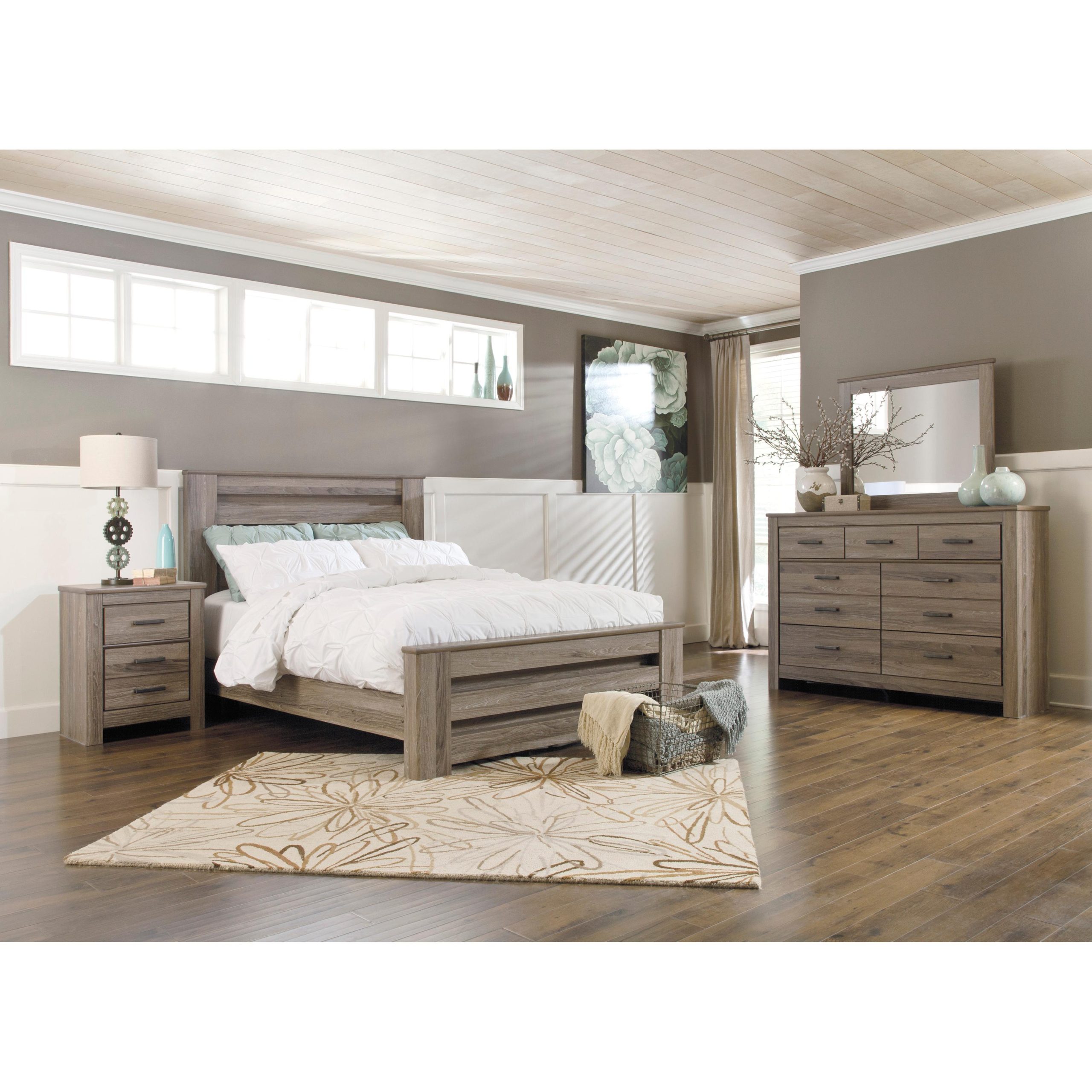 Signature Design by Ashley Zelen B248 6 pc Queen Poster Bedroom Set