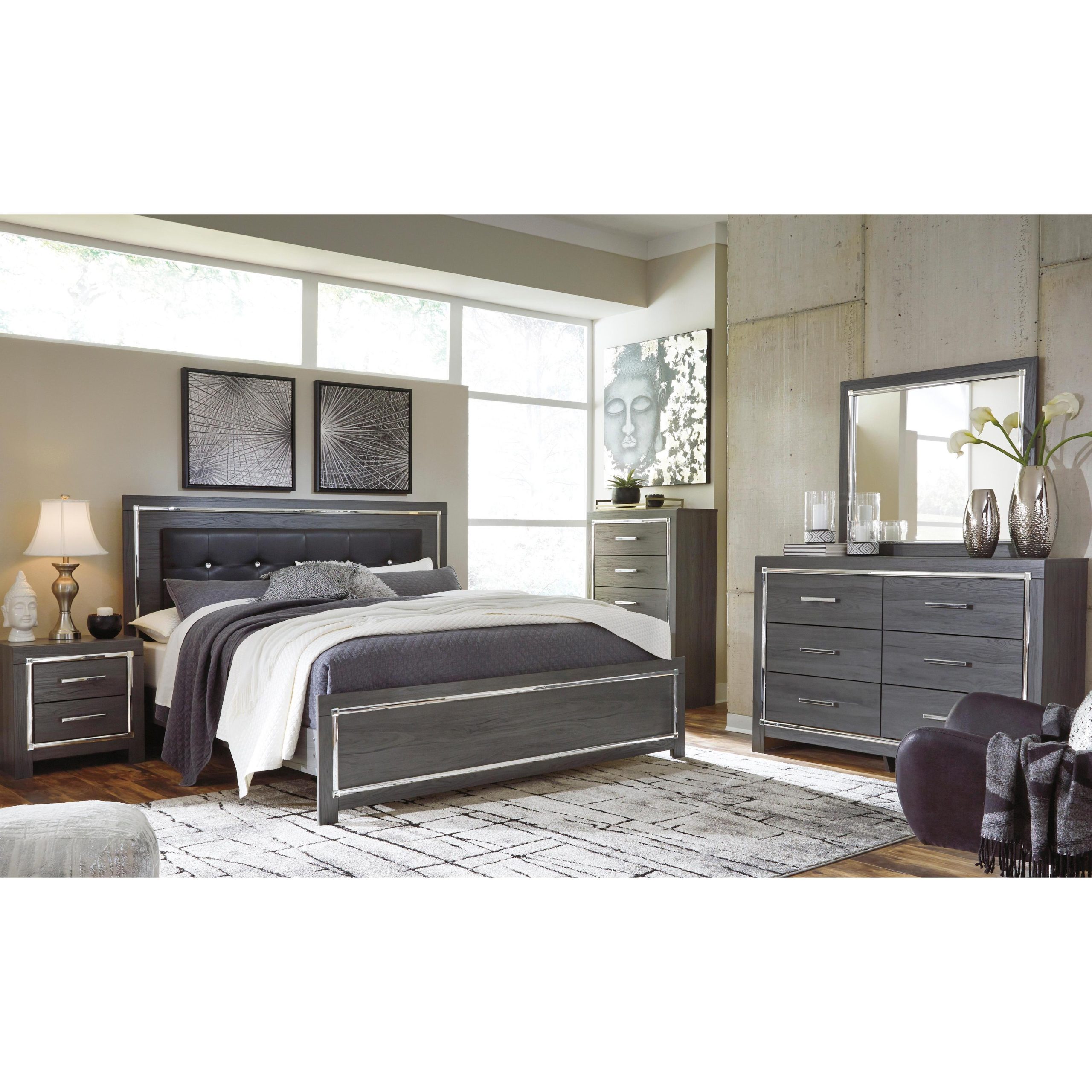 Signature Design by Ashley Lodanna B214 6 pc King Panel Bedroom Set