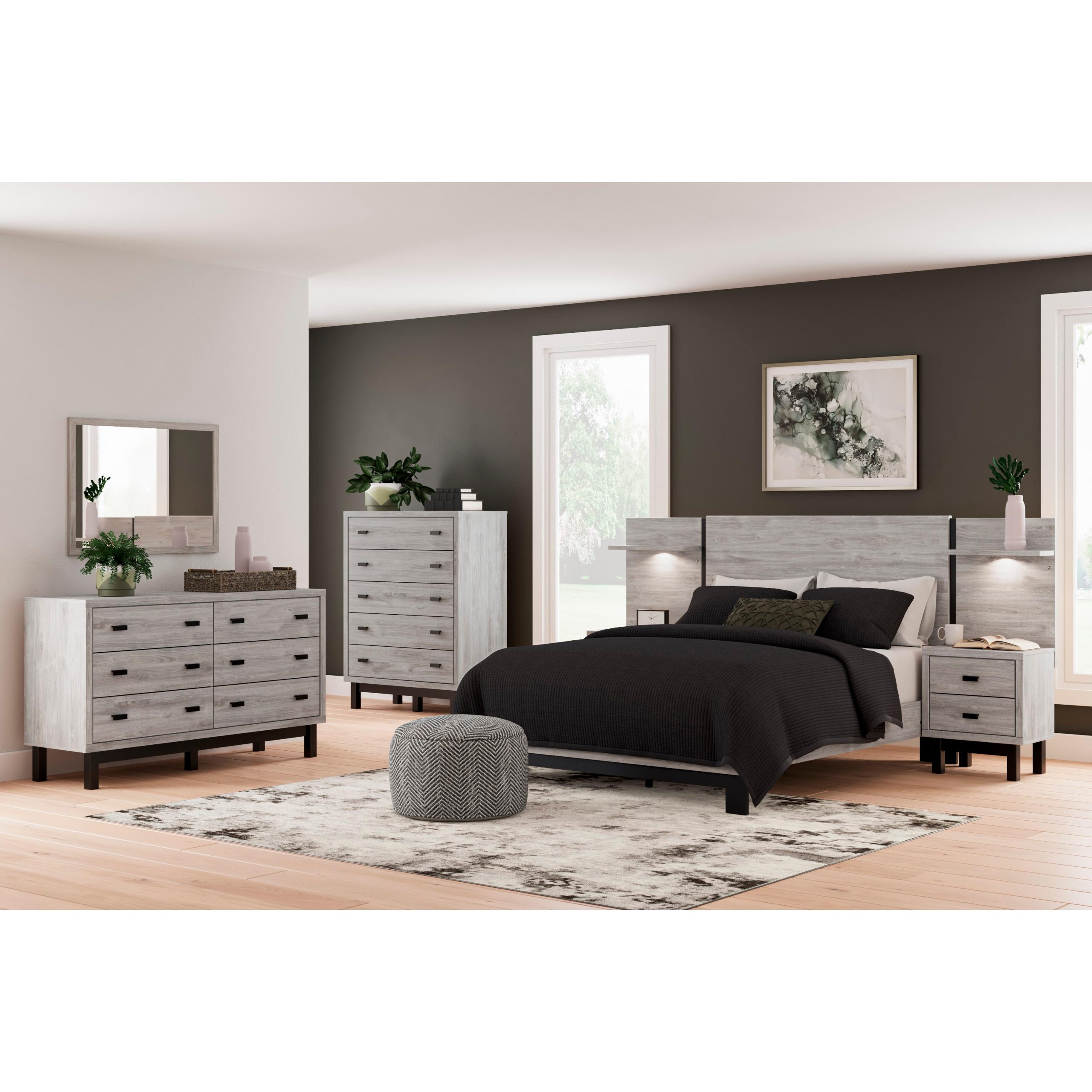 Signature Design by Ashley Vessalli B1036 7 pc Queen Panel Bedroom Set