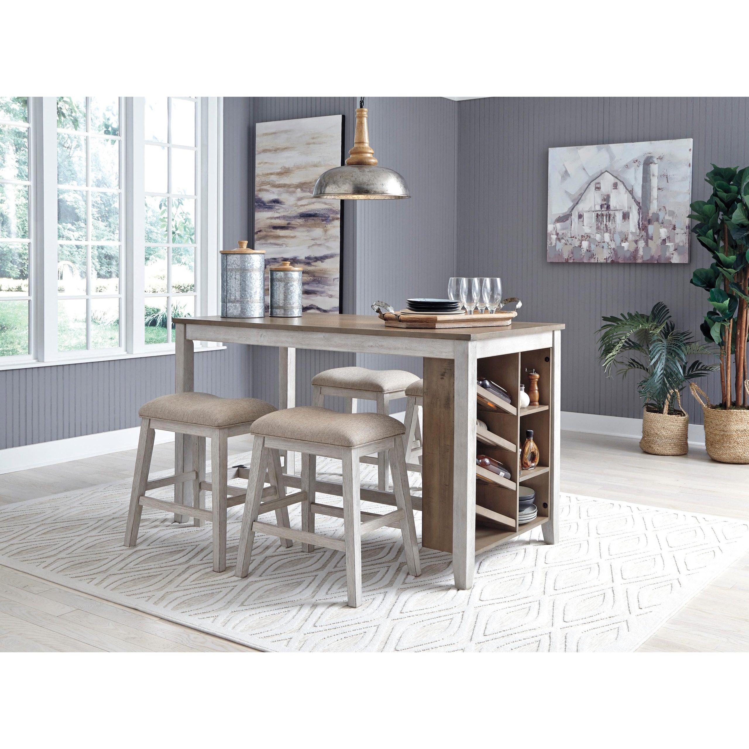 Signature Design by Ashley Skempton D394D3 5 pc Counter Height Dining Set