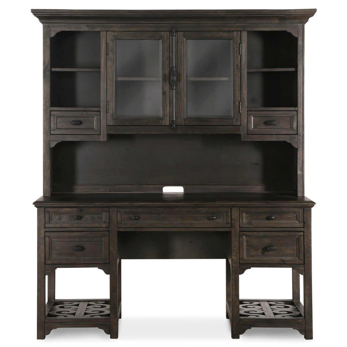 Bellamy – Desk With Hutch – Peppercorn