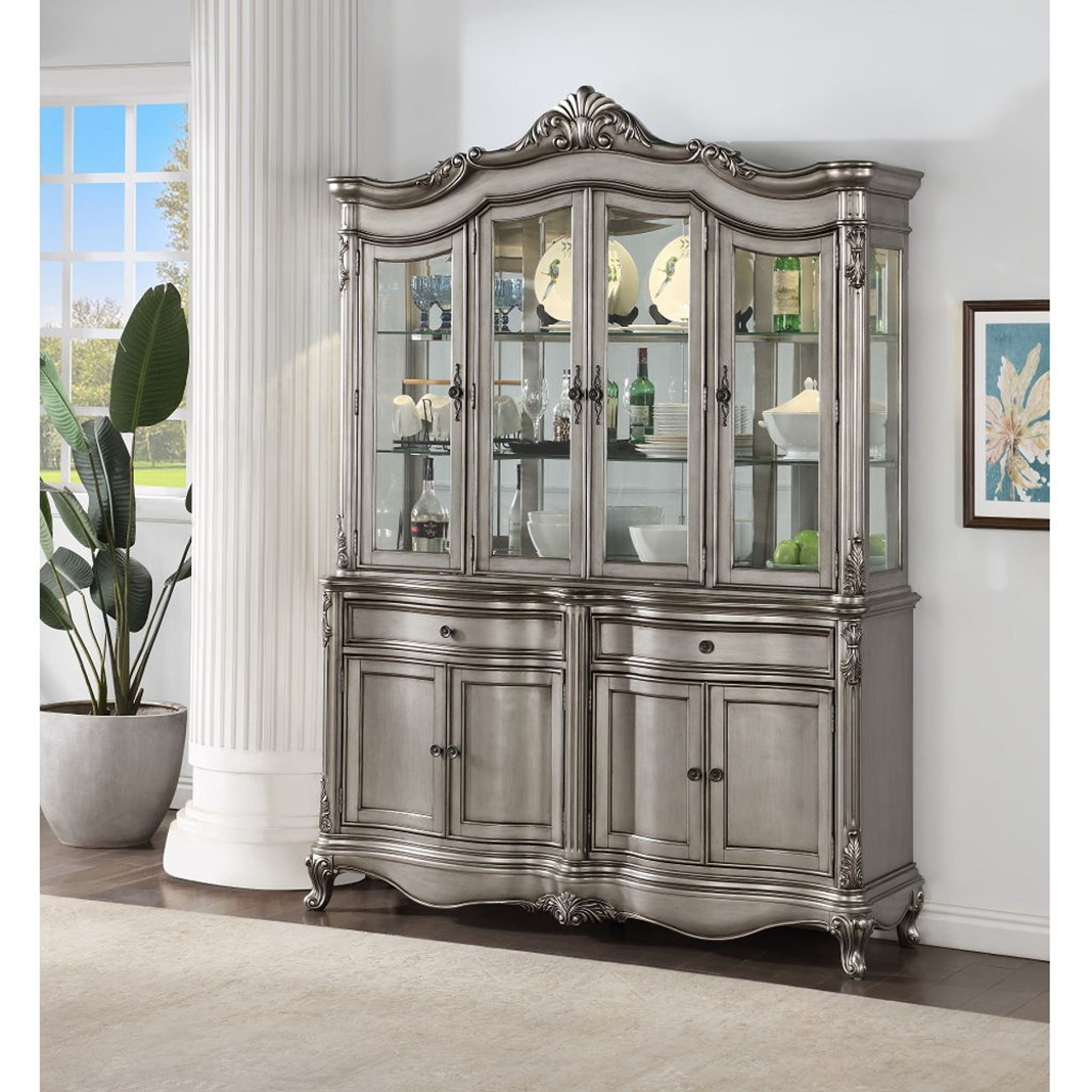 Ariadne – Hutch & Buffet – Antique Platinum