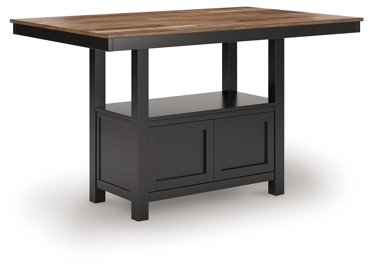 Wildenauer – Brown / Black – Rectangular Dining Room Counter Table