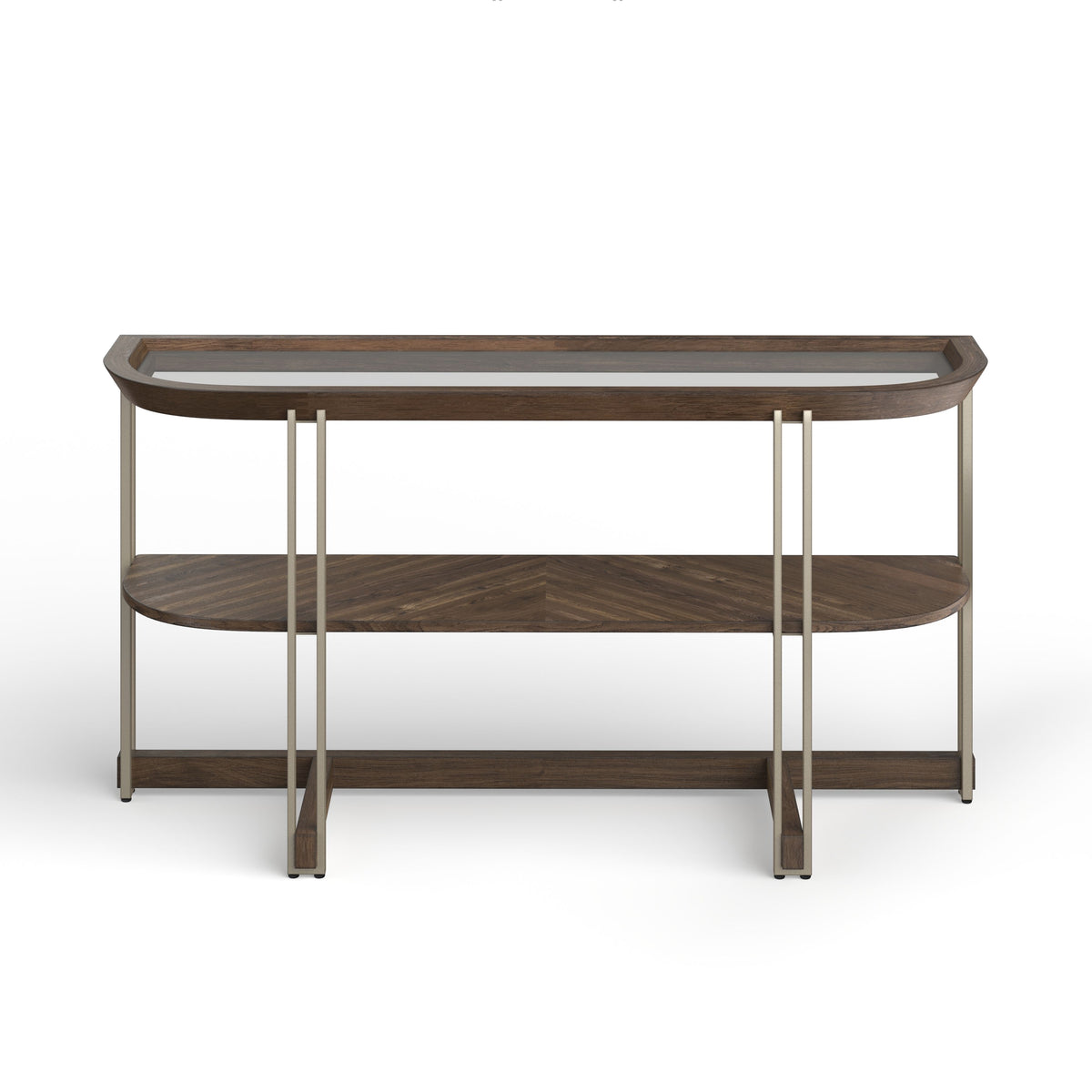 Elora – Demilune Sofa Table – Walnut