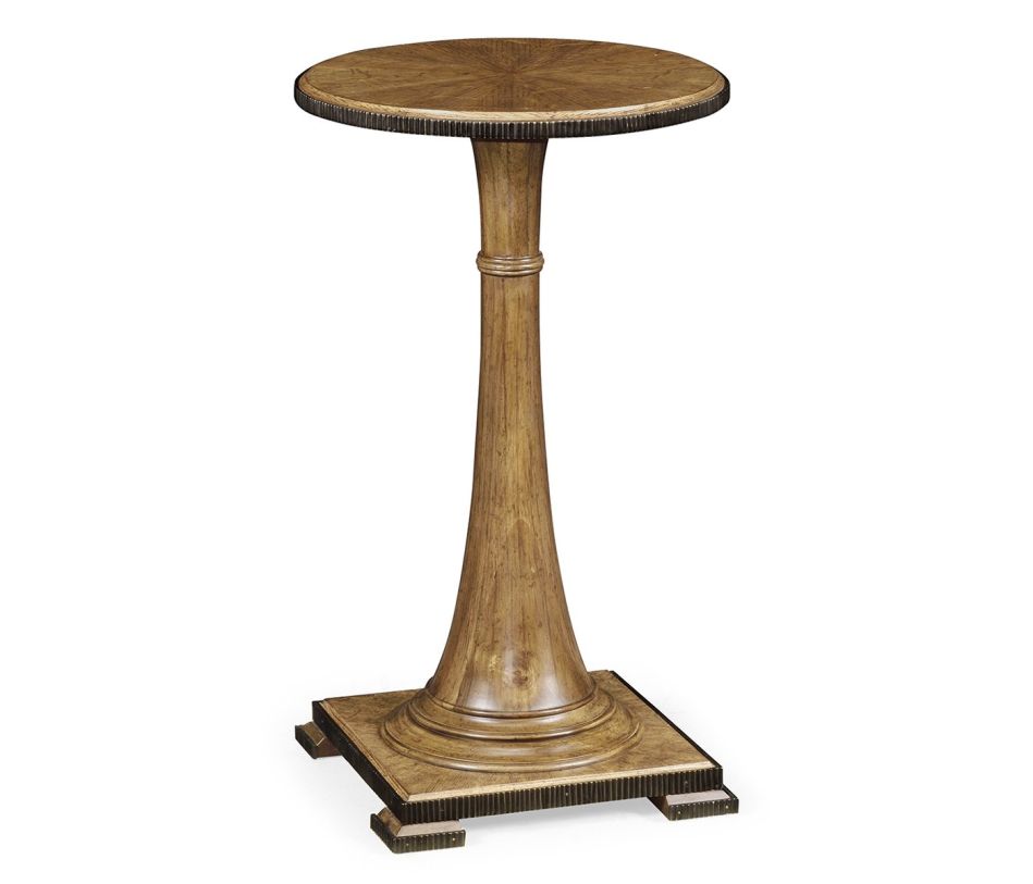 Jonathan Charles Small Round Wine Table in English Brown Oak 495870-EBO