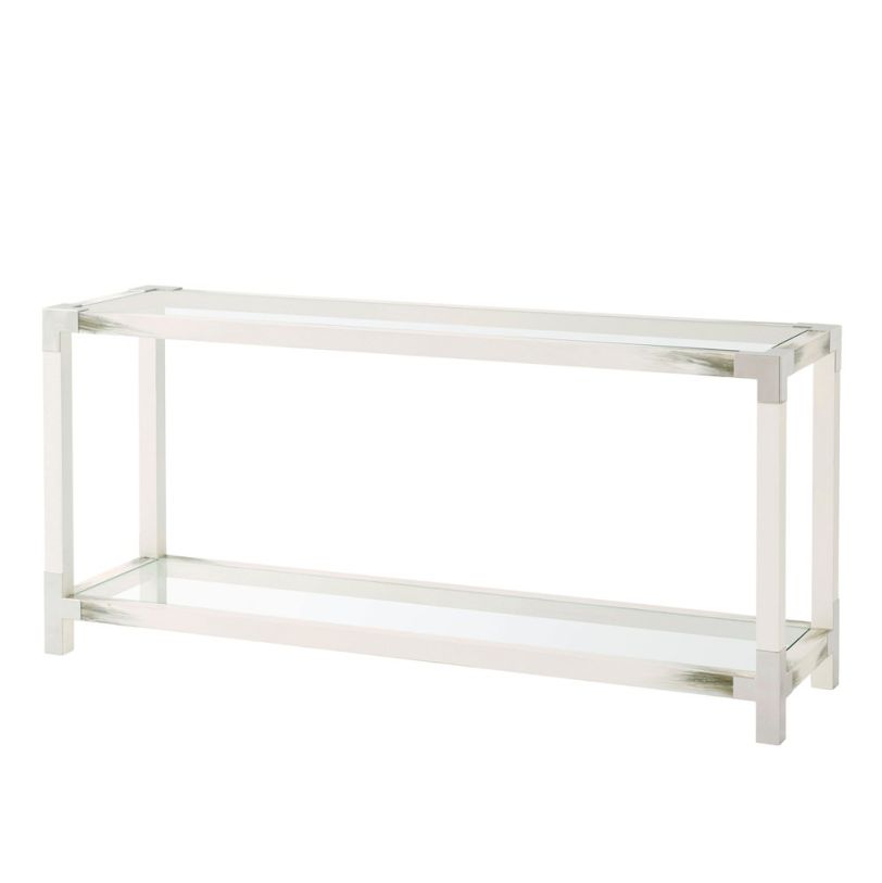 Theodore Alexander Cutting Edge Console Table (Longhorn White) 5302-117  CODE:UNIV20 for 20% Off