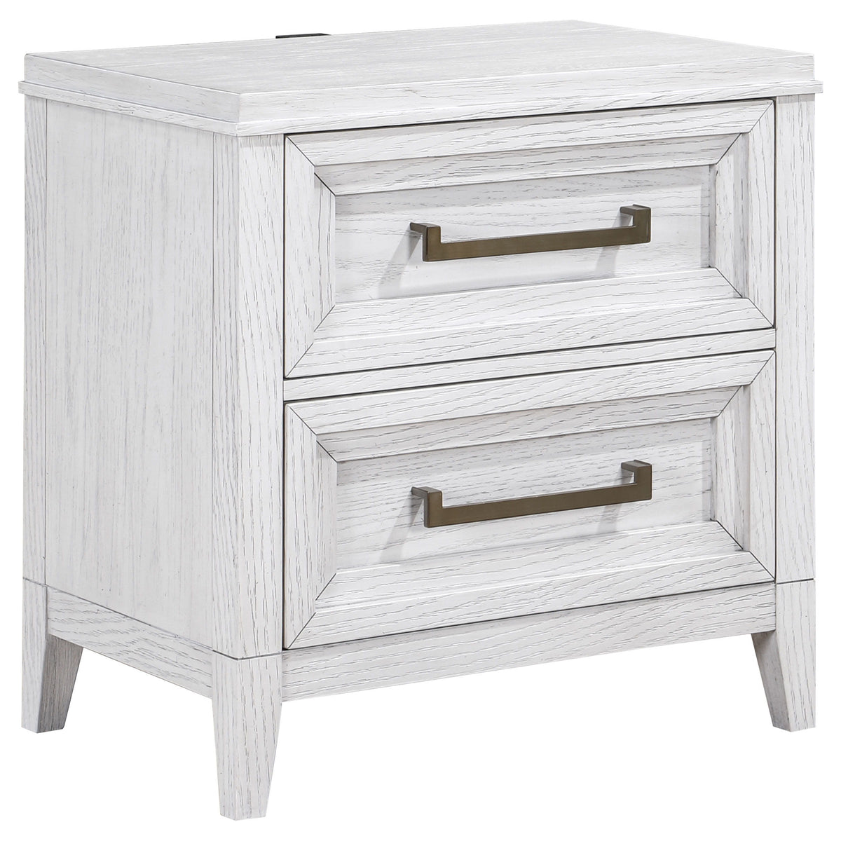 Marielle – 2-Drawer Nightstand Bedside Table – Distressed White