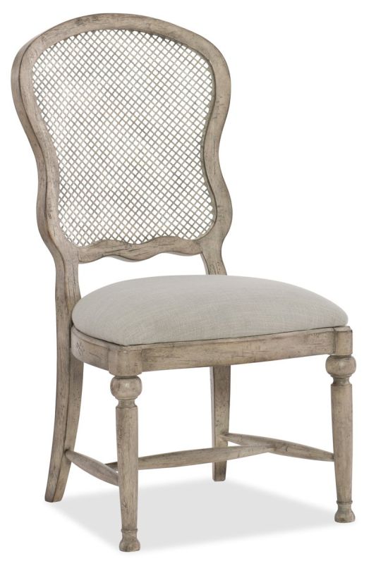 Hooker Furniture Boheme Gaston Metal Back Side Chair (Set of 2) in White 5750-75411-LTWD