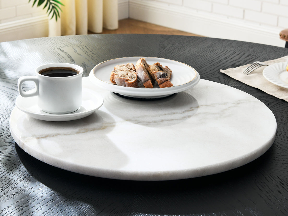 Arken – White Marble Lazy Susan – White