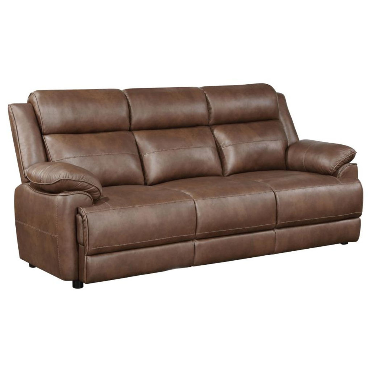 Ellington – Upholstered Padded Arm Sofa – Dark Brown