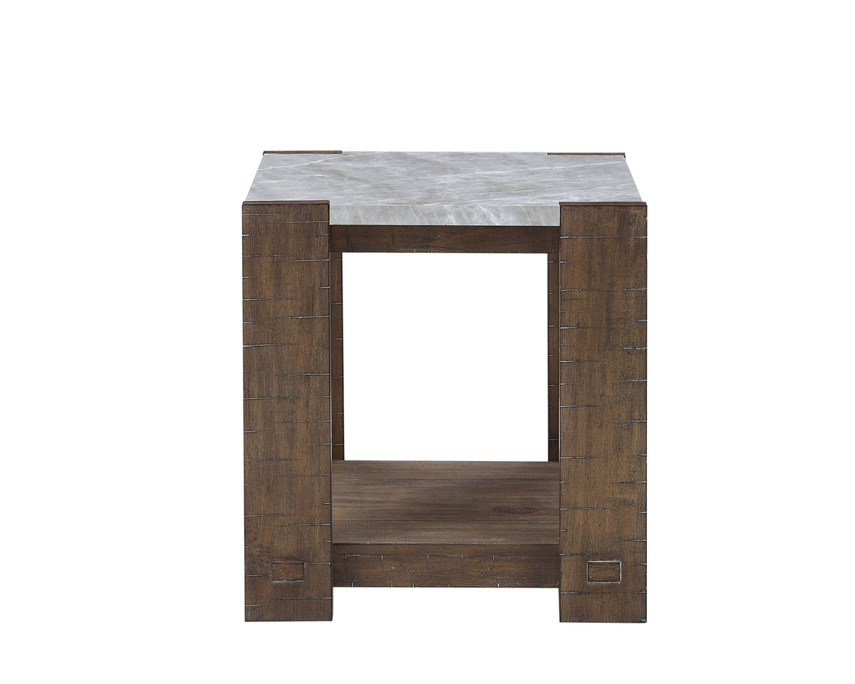 Libby – Sintered Stone End Table – Brown