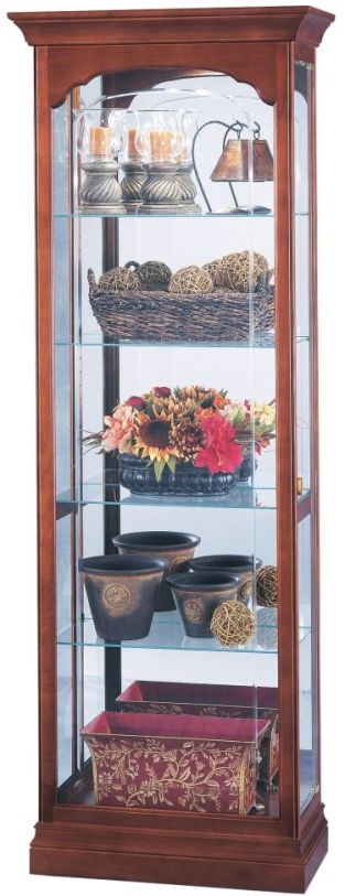 Howard Miller Portland Curio Cabinet in Windsor Cherry 680340 CODE:UNIV20 for 20% Off