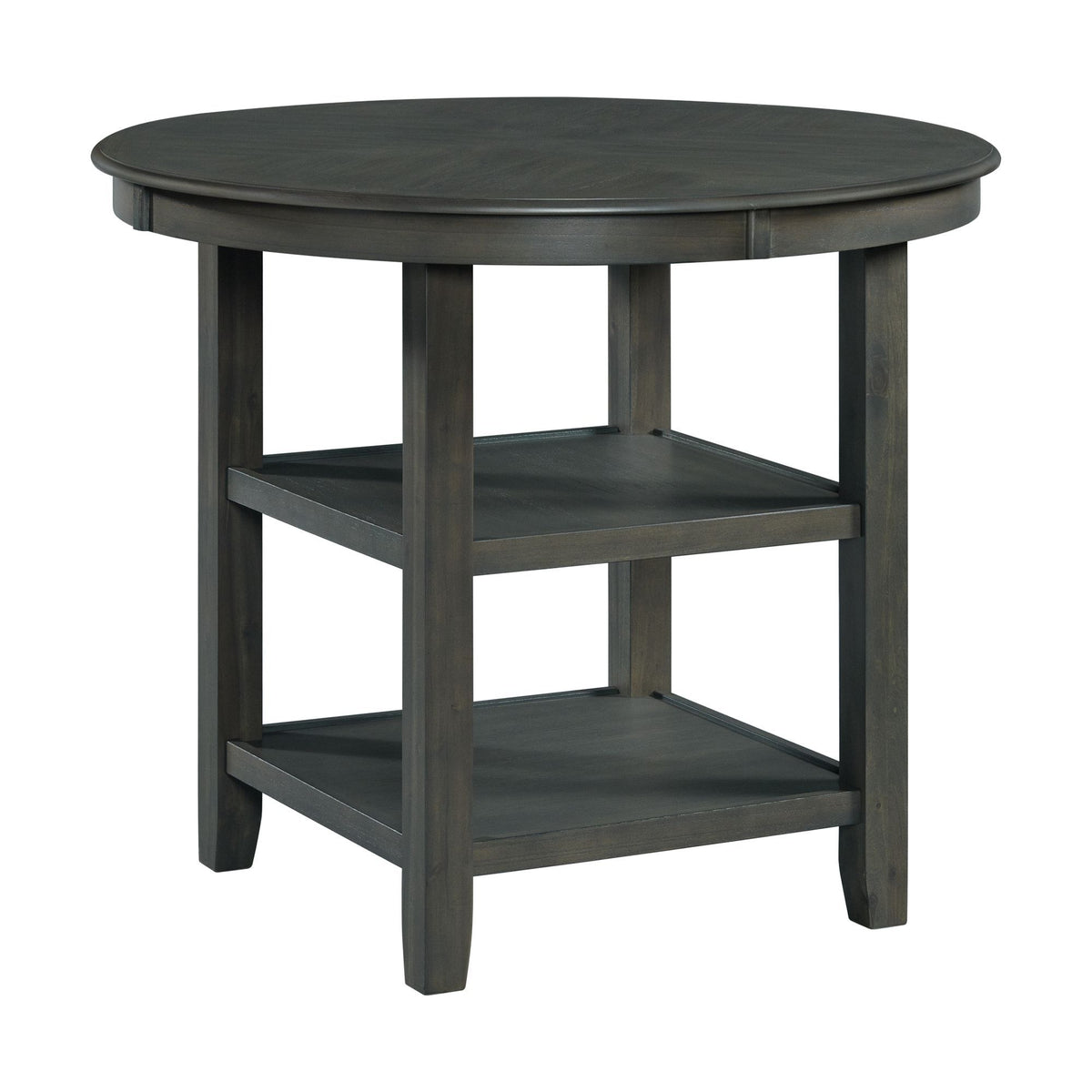 Amherst – Counter Table With Wood Leg – Grey Finish