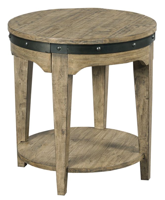 Kincaid Plank Road Artisans Round End Table in Stone 706-920S