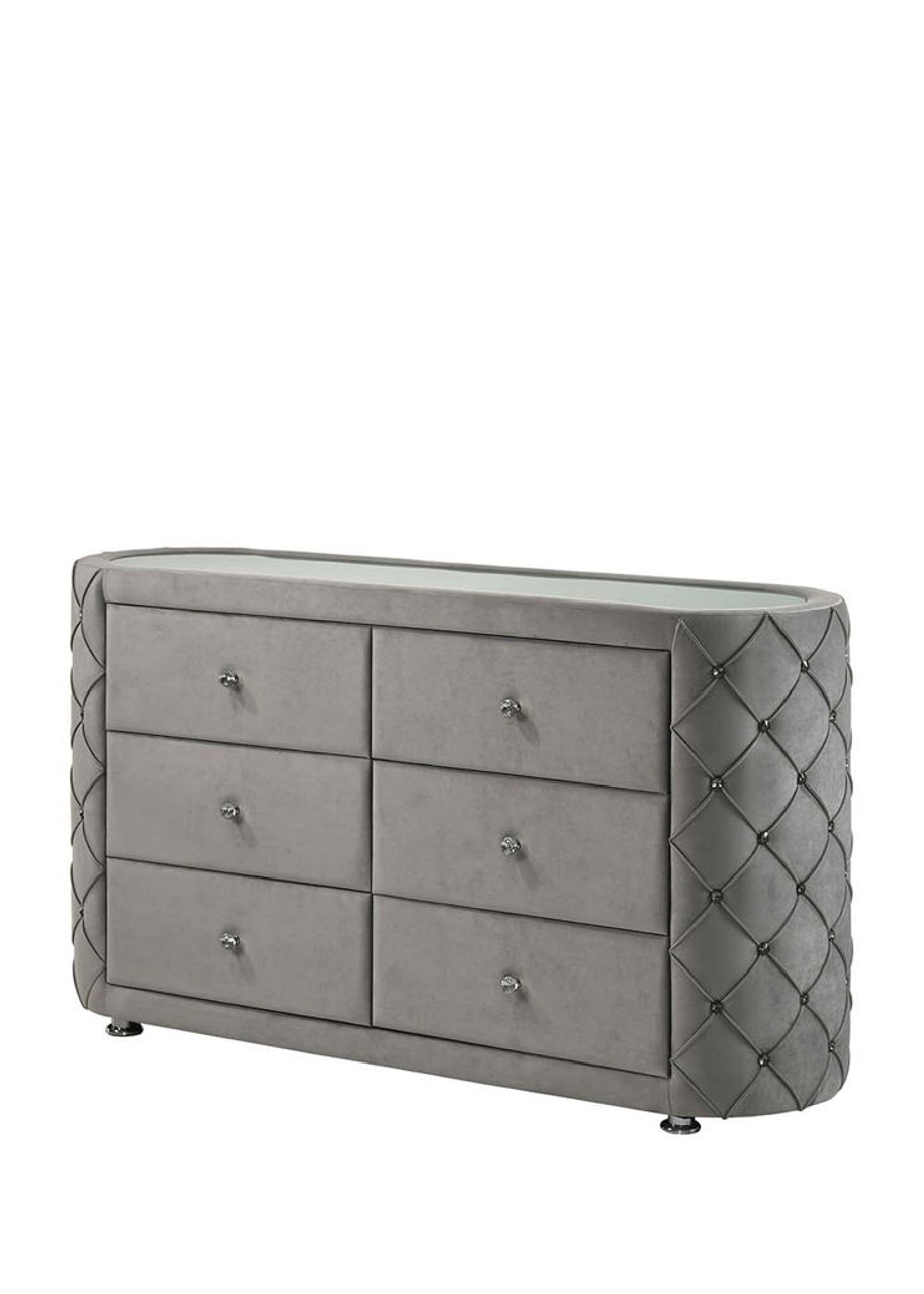 Perine – Dresser – Gray Velvet