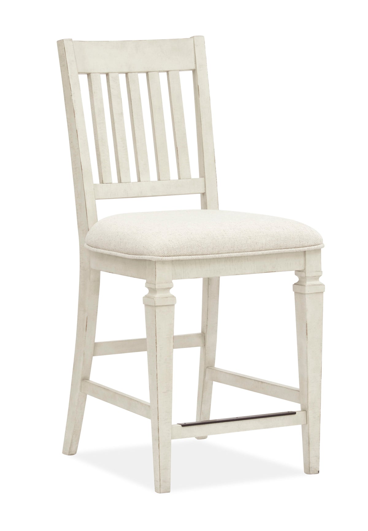 Newport – Counter Dining Chair With Upholstered Seat (Set of 2) – Alabaster