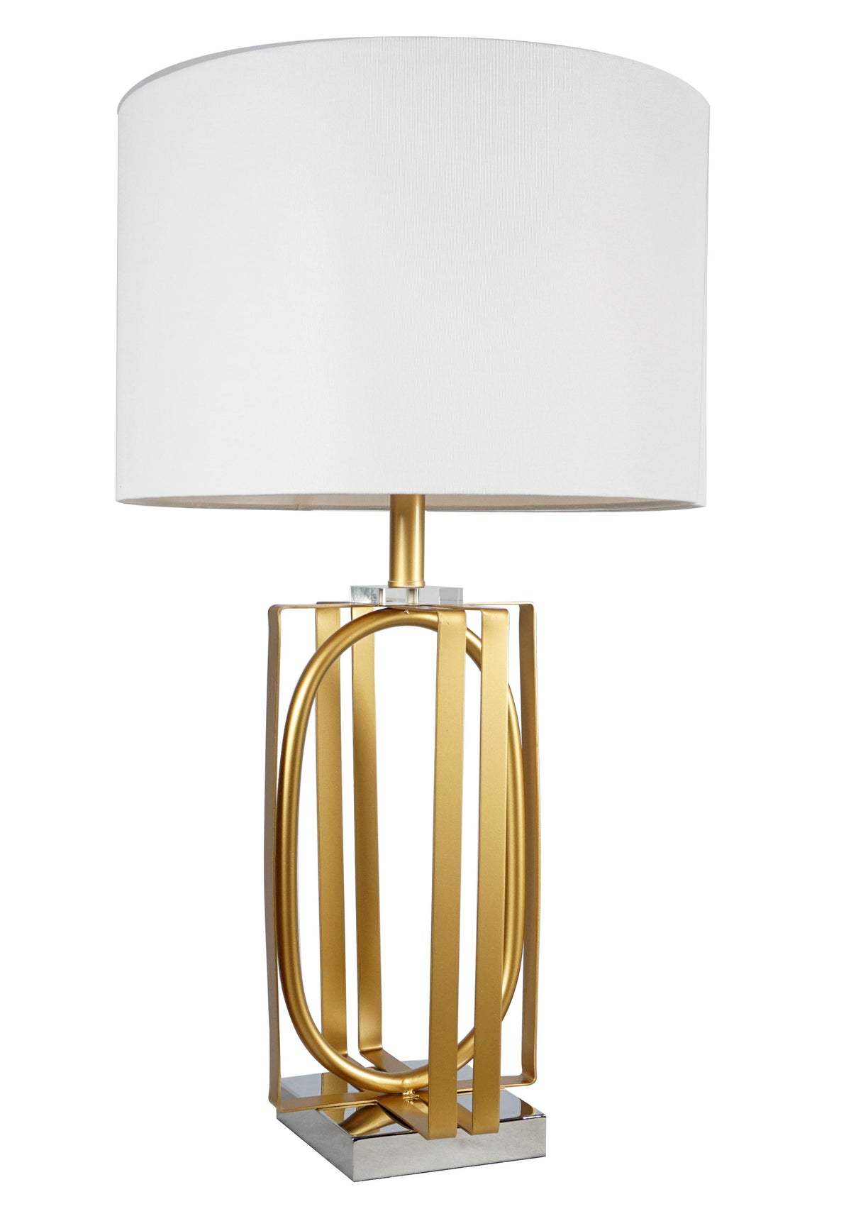 Table Lamp – Gold & White