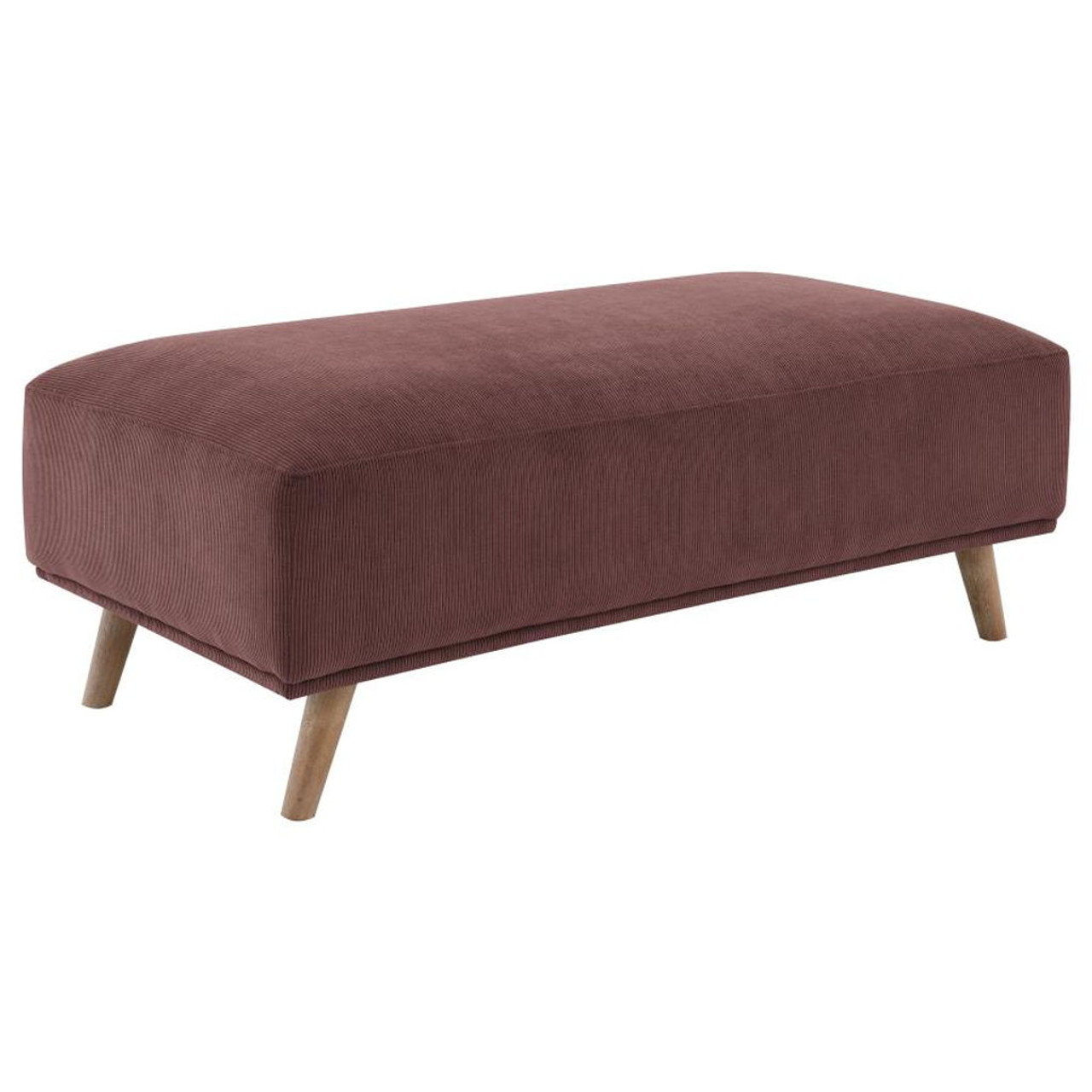 Elizabeth – Corduroy Upholstered Ottoman – Wine Red